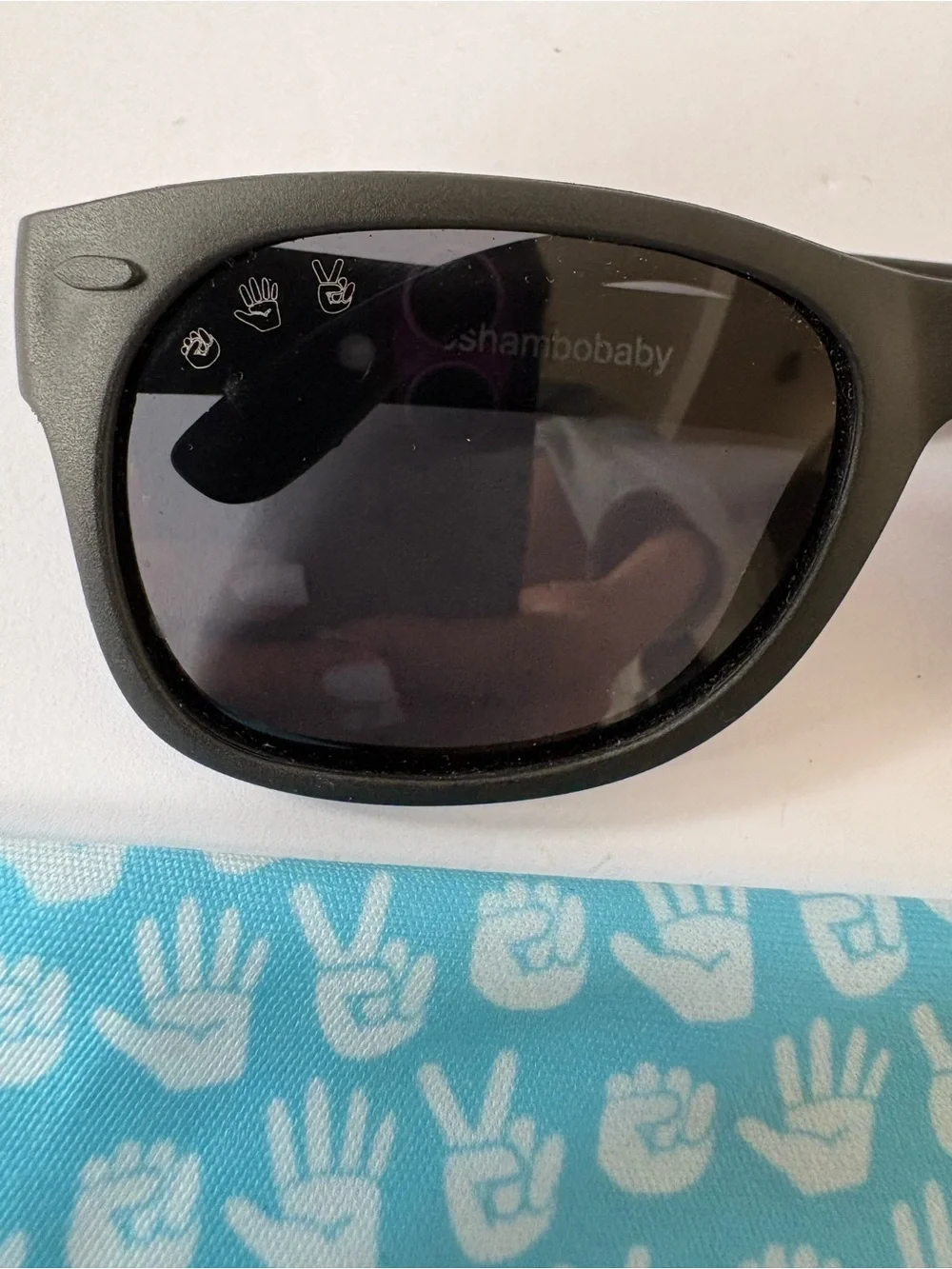 RoShamBo Black Unbreakable Blank Sunglasses Shades 100% UVA Protection Italy